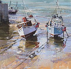 Ray Balkwill, SWAc 'Fishing Boats' Mixed Media
