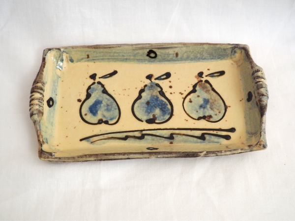 Tray with 3 Pears