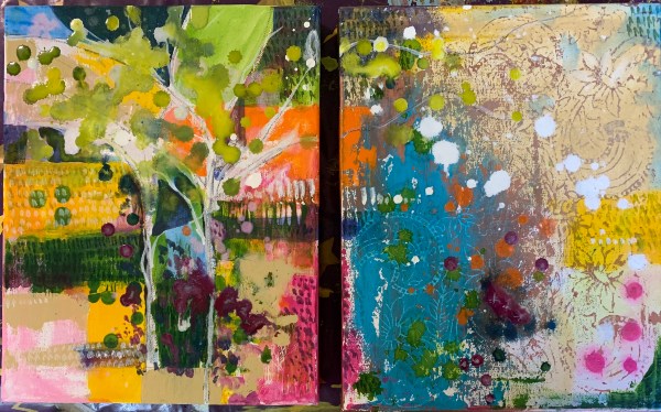 He Says Pay Attention Keep Looking (Diptych)