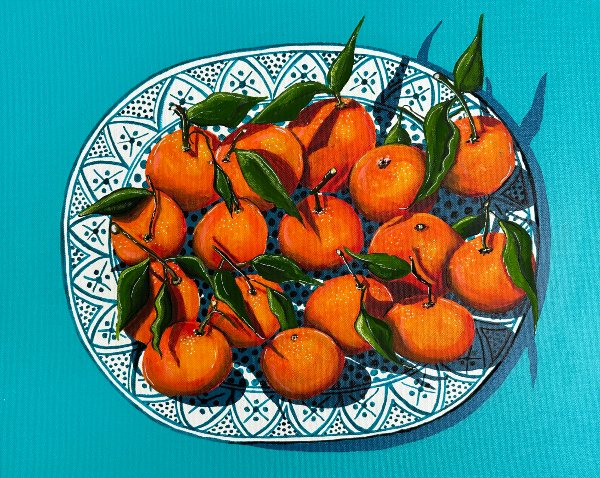 Oranges on a Plate
