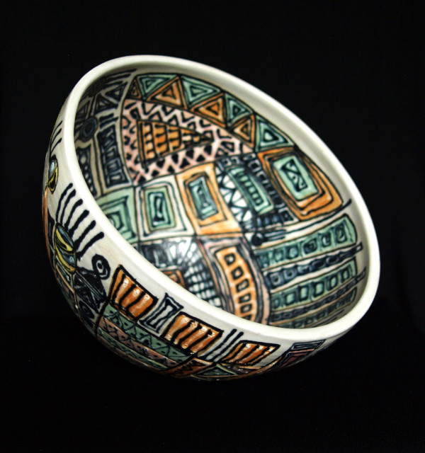 Orange Doodle Bowl