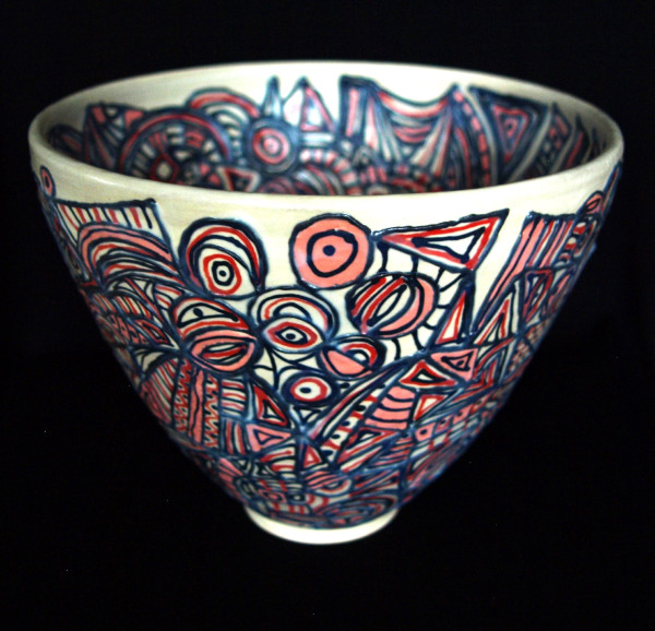 Red Doodle Bowl 