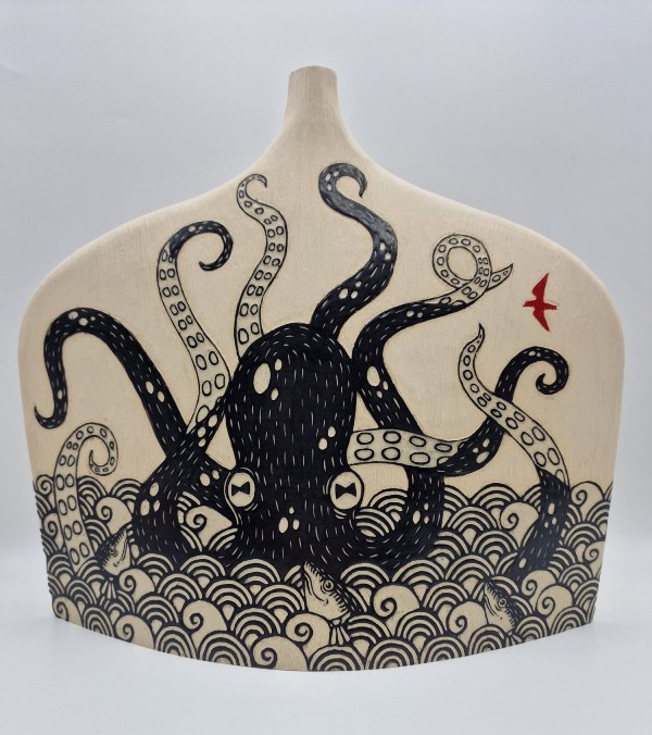 Octopus and Red Bird
