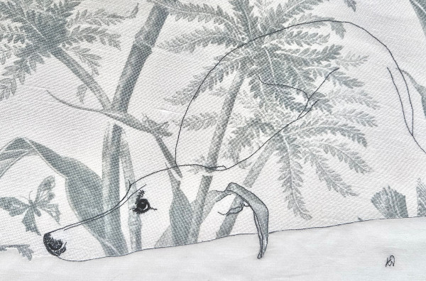 On a Lovely Old Piece of Chinese Linen