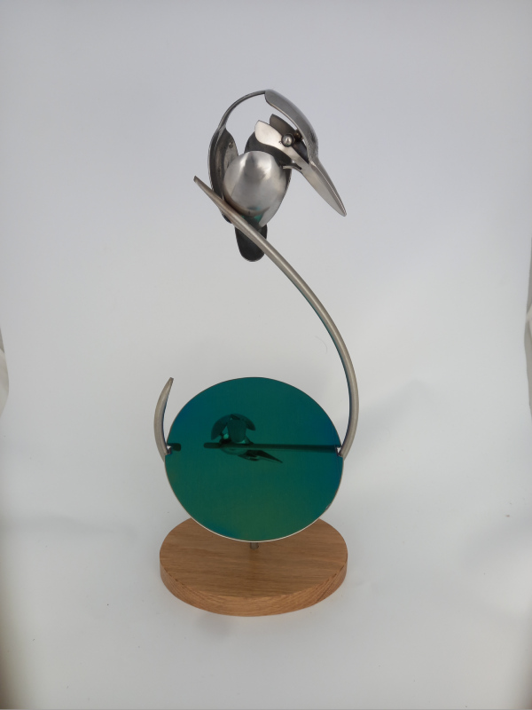 Kingfisher on green/blue Arc with Base