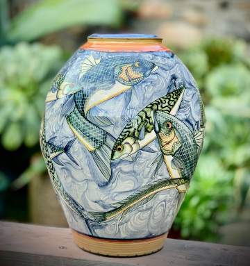 Fish Decorated Jar