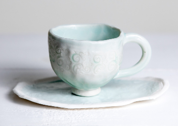 Artisan Tea Cup and Saucer 