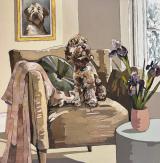 A Cockapoo with Portrait and Irises
