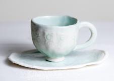 Artisan Tea Cup and Saucer