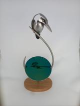 Kingfisher on green/blue Arc with Base