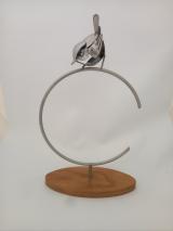 Wren on C with Oval Oak Base 